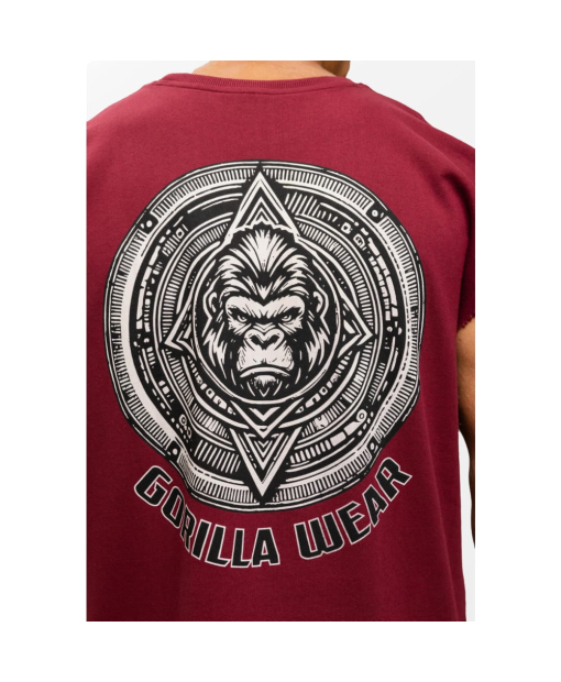 Футболка Bouse Cut Off Burgundy3