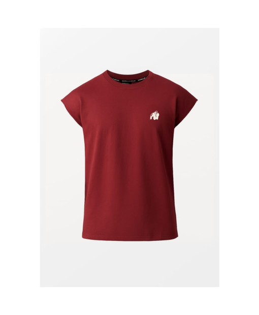 Футболка Bouse Cut Off Burgundy4