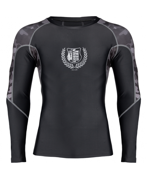 Lander Rashguard Long Sleeves Black/Gray Camo