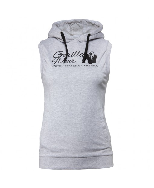 Selma Sleeveless Hoodie - Gray