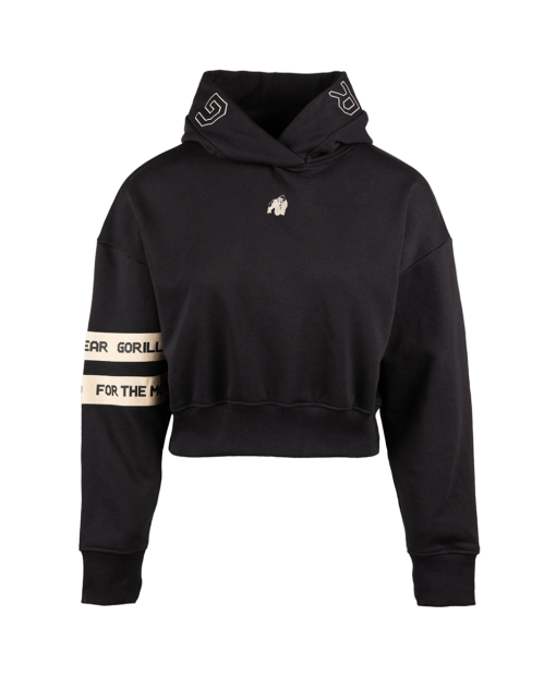 Tracey Cropped Hoodie Black
