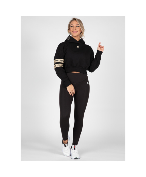 Tracey Cropped Hoodie Black
