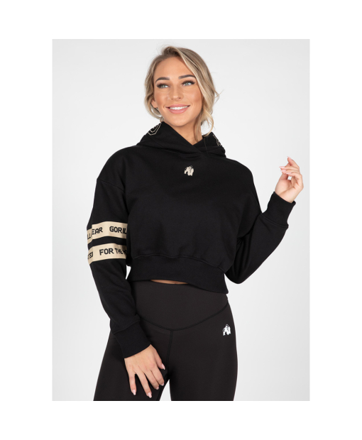 Tracey Cropped Hoodie Black
