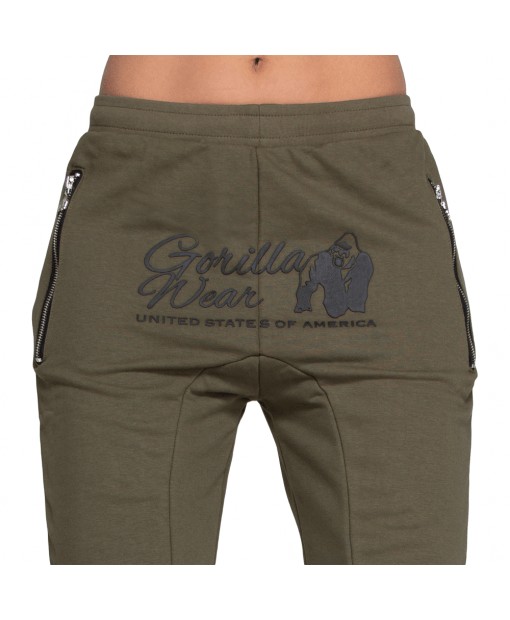 Celina Drop Crotch Joggers Army Green