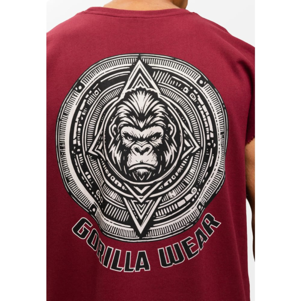 Футболка Bouse Cut Off Burgundy3