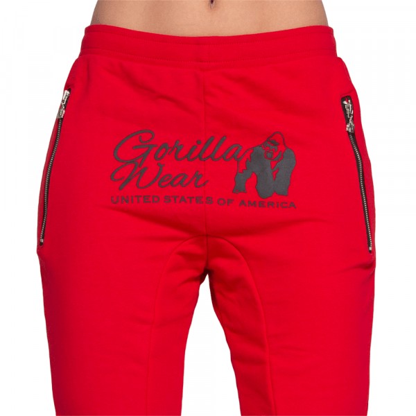 Celina Drop Crotch Joggers Red 