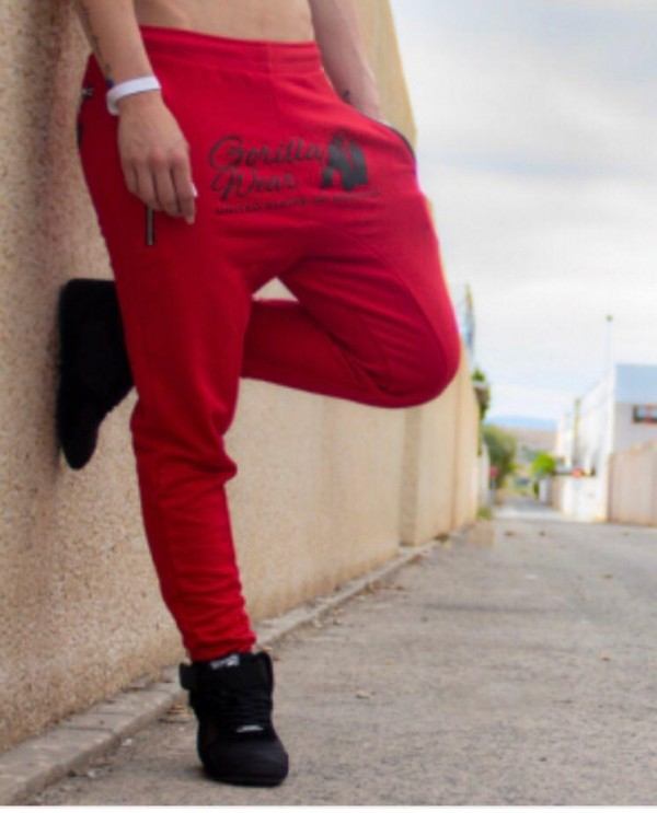 Celina Drop Crotch Joggers Red 1